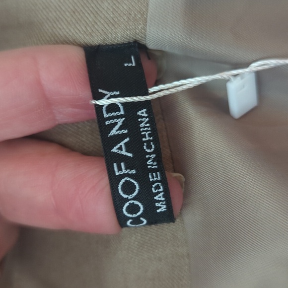 Neutral Tan Vest V Neck Button Front Tan Vest NWT Sz L - Picture 5 of 8